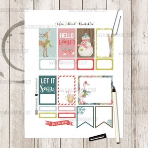 Happy Planner Printable Stickers Classic Vertical Weekly Kit, Winter ...