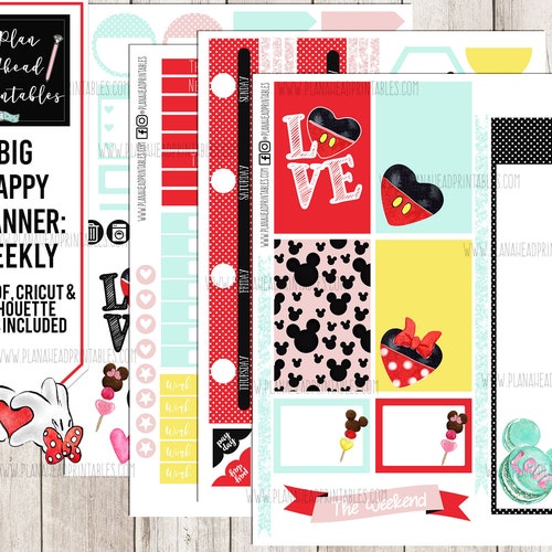 Big Happy Planner Printable Stickers Vertical Weekly Kit | Etsy