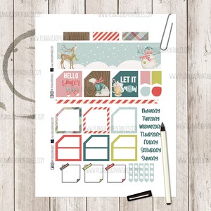 Happy Planner Printable Sticker Classic Monthly Kit, Winter Wonderland ...
