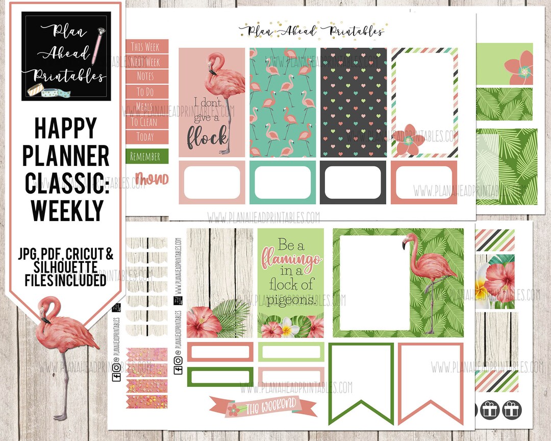 STORE CLOSING Happy Planner Printable Stickers Classic Vertical Weekly ...
