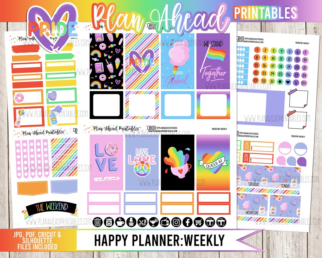 STORE CLOSING Happy Planner Printable Stickers Classic Vertical Weekly ...