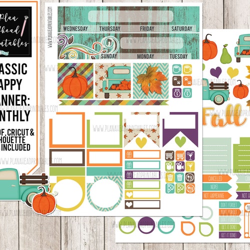 Printable JULY Monthly Stickers Kit Happy Planner July - Etsy