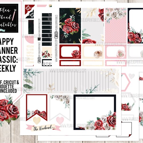 Printable January Planner Stickers January Monthly Kit Happy | Etsy