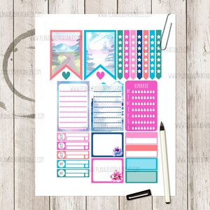 Big Happy Planner Printable Stickers Vertical Weekly Kit, Road Trip ...
