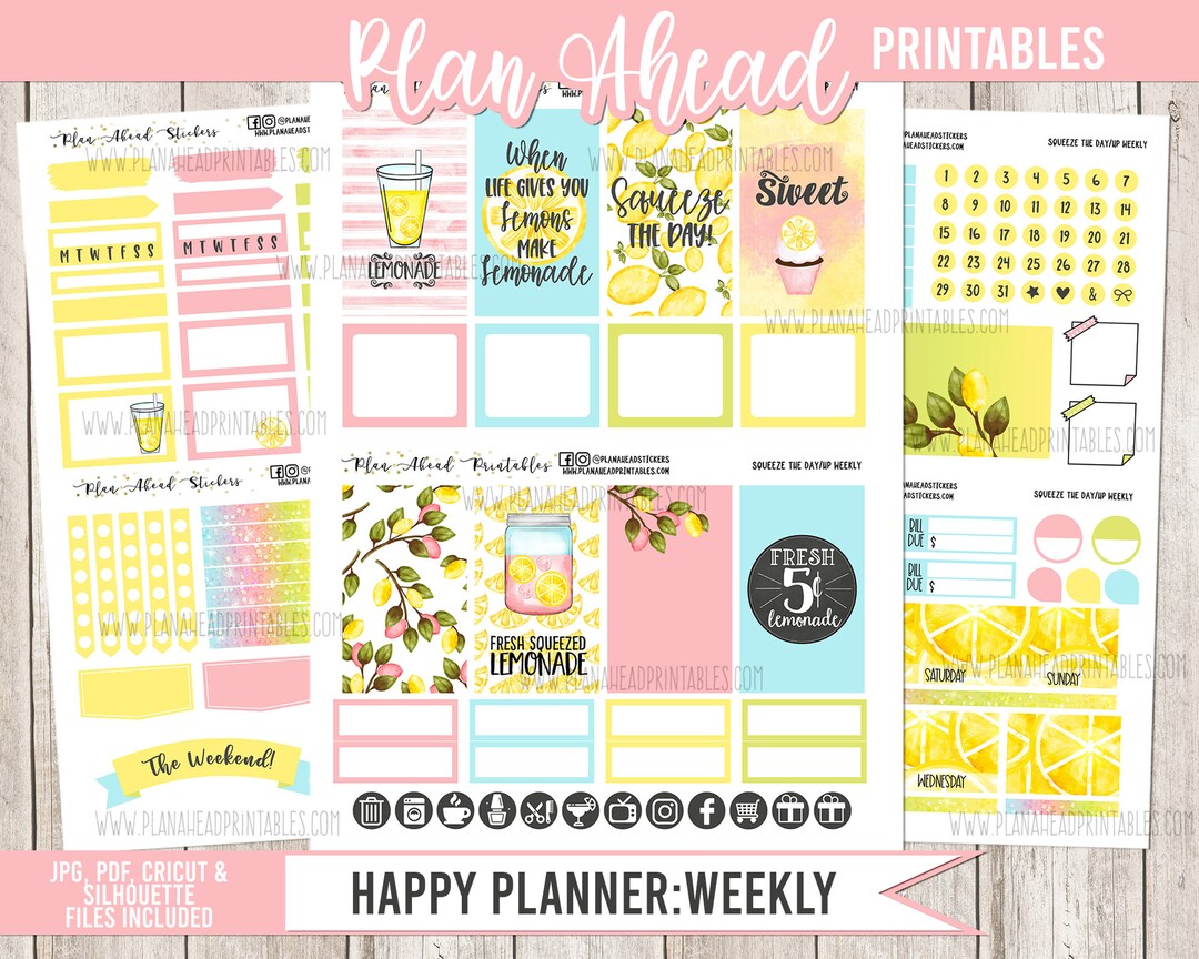 STORE CLOSING Happy Planner Printable Stickers Classic Vertical Weekly ...