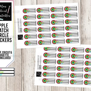 PRINTABLE Watch Circle Tracking Stickers for Apple Fitness