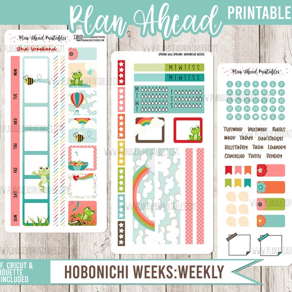 Hobonichi Weeks Printable Planner Stickers Weekly Kit Spring Has Sprung