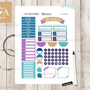 Big Happy Planner Printable Stickers Vertical Weekly Kit A - Etsy