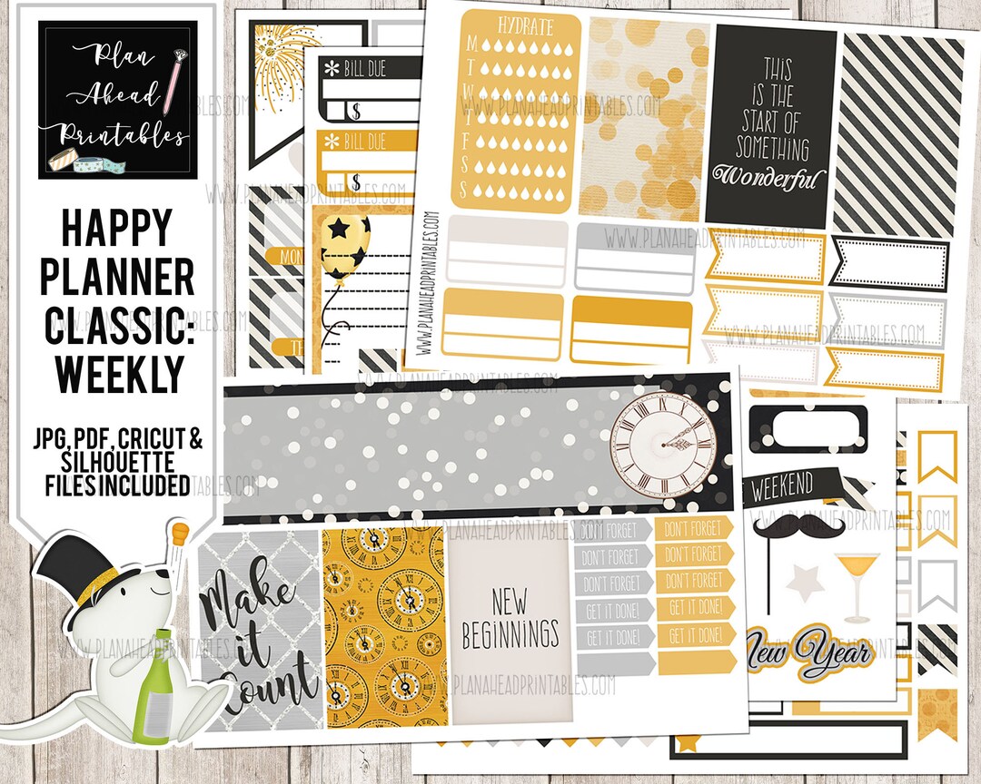 STORE CLOSING Happy Planner Printable Stickers Classic Vertical Weekly ...
