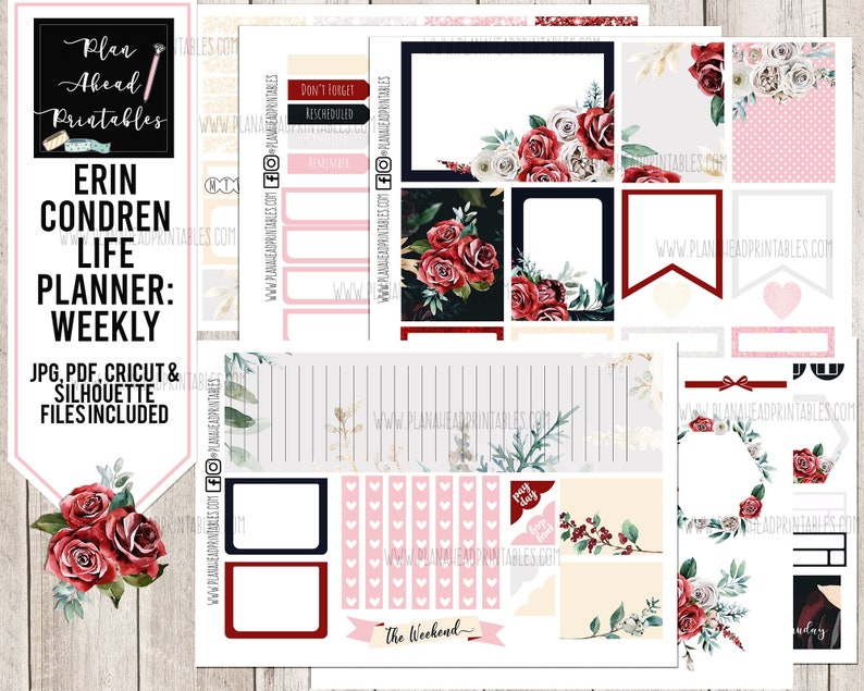 STORE CLOSING Erin Condren Life Planner Printable Sticker Weekly Kit