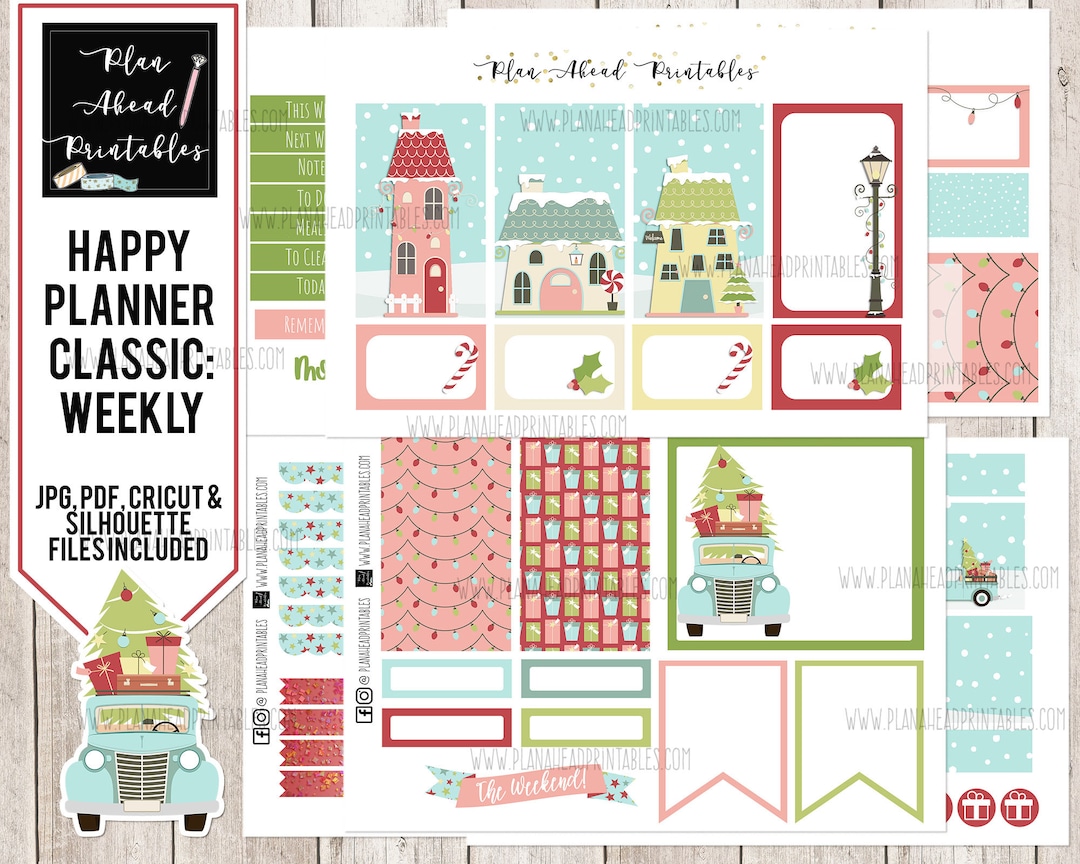 Happy Planner Printable Stickers Classic Vertical Weekly Kit - Etsy Canada