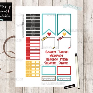 Big Happy Planner Printable Stickers Vertical Weekly Kit, Magical ...