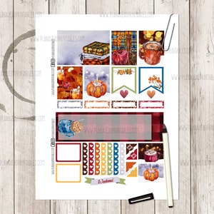 Erin Condren Life Planner Printable Sticker Weekly Kit, Cozy Fall - Etsy
