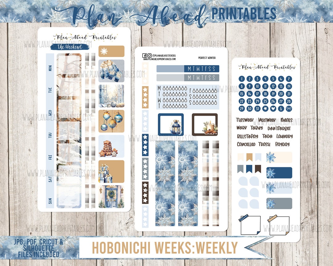 STORE CLOSING Hobonichi Weeks Printable Planner Stickers Weekly Kit A ...