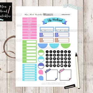 Big Happy Planner Printable Stickers Vertical Weekly Kit, Planners and ...