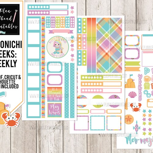 Printable CHRISTMAS Stickers Kit Hobonichi Weeks Christmas - Etsy