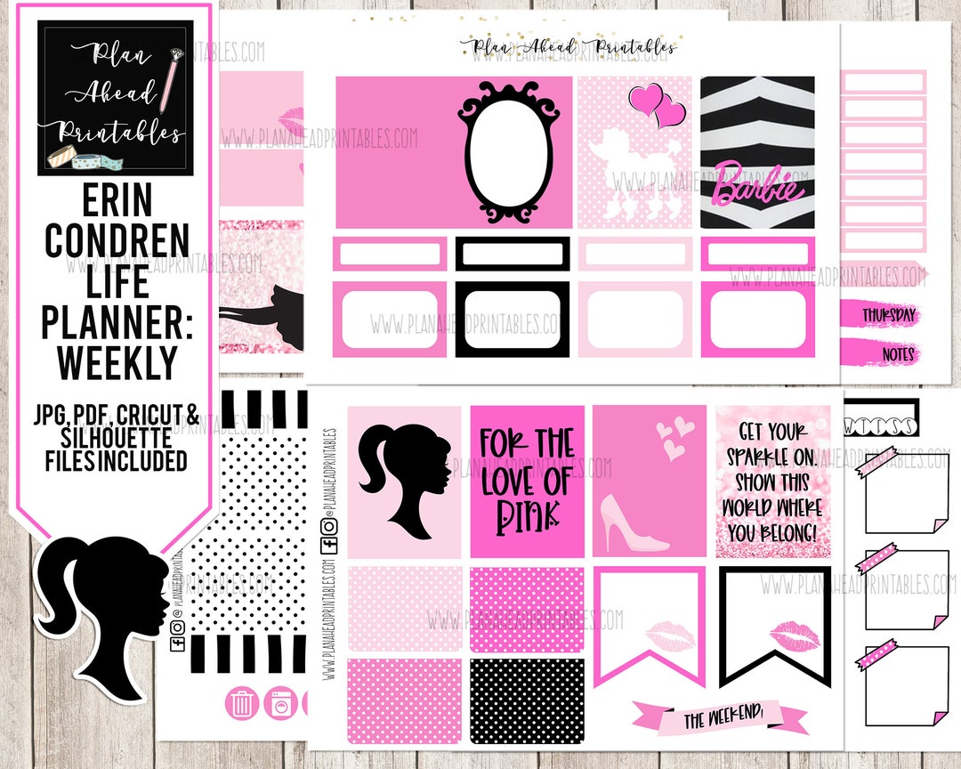 Erin Condren Life Planner Printable Sticker Weekly Kit, for the Love of ...