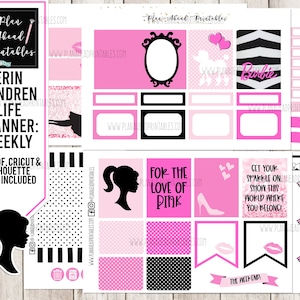 Erin Condren Life Planner Printable Sticker Weekly Kit, For the Love of Pink