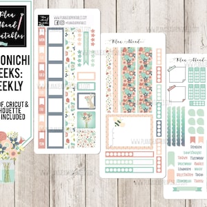 Hobonichi Weeks Printable Planner Stickers Weekly Kit Hello Spring