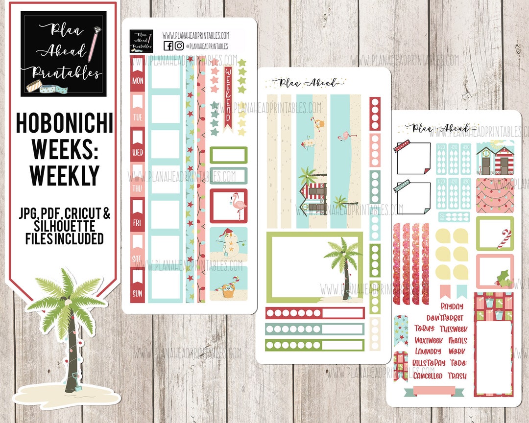 Hobonichi Weeks Printable Planner Stickers Weekly Sticker Kit Warm for ...