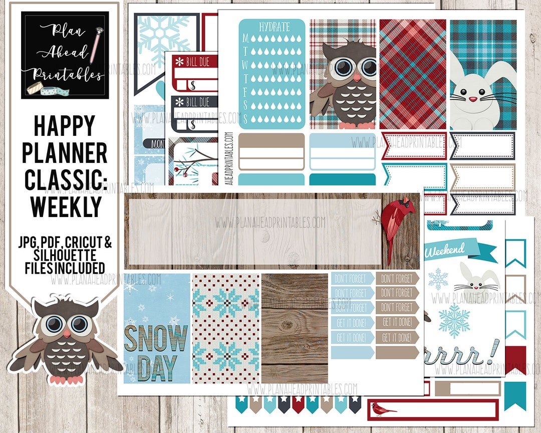 Happy Planner Printable Stickers Classic Vertical Weekly Kit - Etsy ...