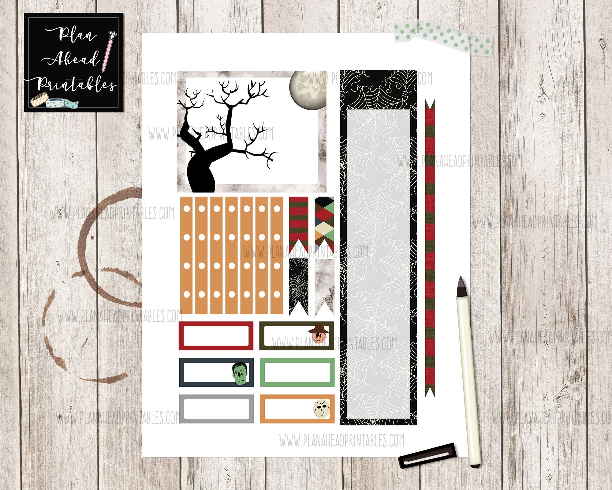 Big Happy Planner Printable Stickers Vertical Weekly Kit - Etsy