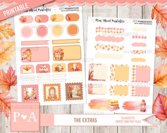 Beautifall PRINTABLE Extras Weekly Planner kit, Bullet Journaling Happy Planner Erin Condren A5 Hobonichi Cousin Fall Autumn September