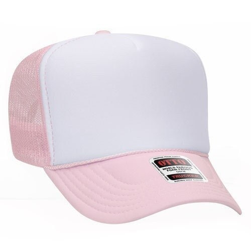 Authentic ：Off-White x Otto Pink Trucker Hat – Embroidered Arrows Logo, Y2K Embroidered Bow Trucker Hat – Otto Foam Cap, Y2K Coquette  main image 4