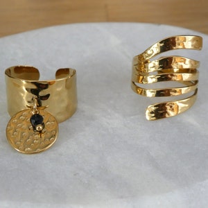 Goldener Edelstahlring für Damen