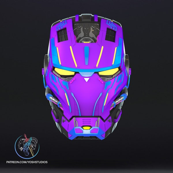 CyberPunk Iron Man Helmet 3d Print File STL