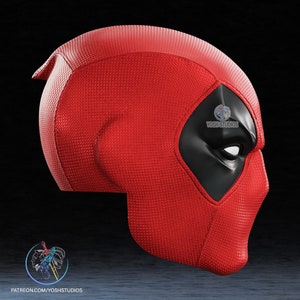 Máscara de Deadpool cómico Archivo de impresión 3D STL imagen 6
