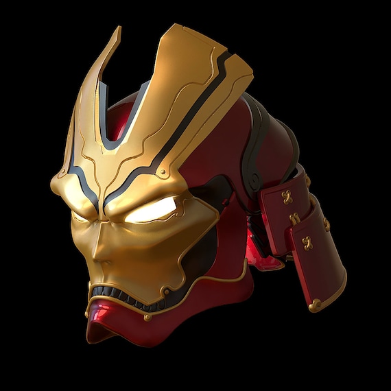 Máscara peligrosa de Iron Man 3D Fire · Creative Fabrica