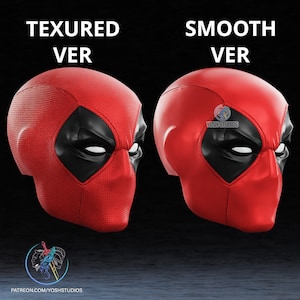 Máscara de Deadpool cómico Archivo de impresión 3D STL imagen 4