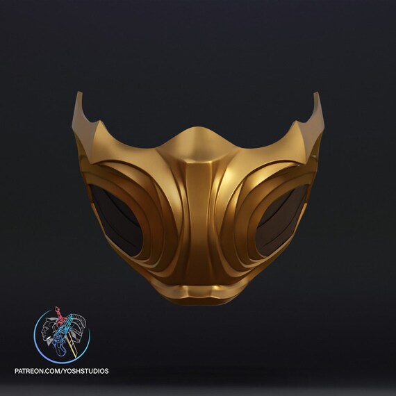 STL file Mortal Kombat 1 Scorpion Mask 2023 🦂・3D printing design