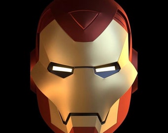 Iron Chief Helmet Stl 3D File Master Chief Iron Man | Etsy UK