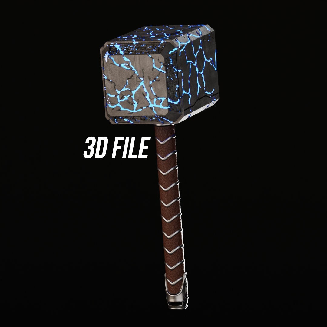 Cosplay STL Files God of War Thor Hammer 3D Print Wearable