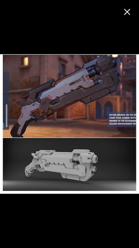 20/'/' inch Overwatch Reaper Pistol Cosplay Gun 3D Printed