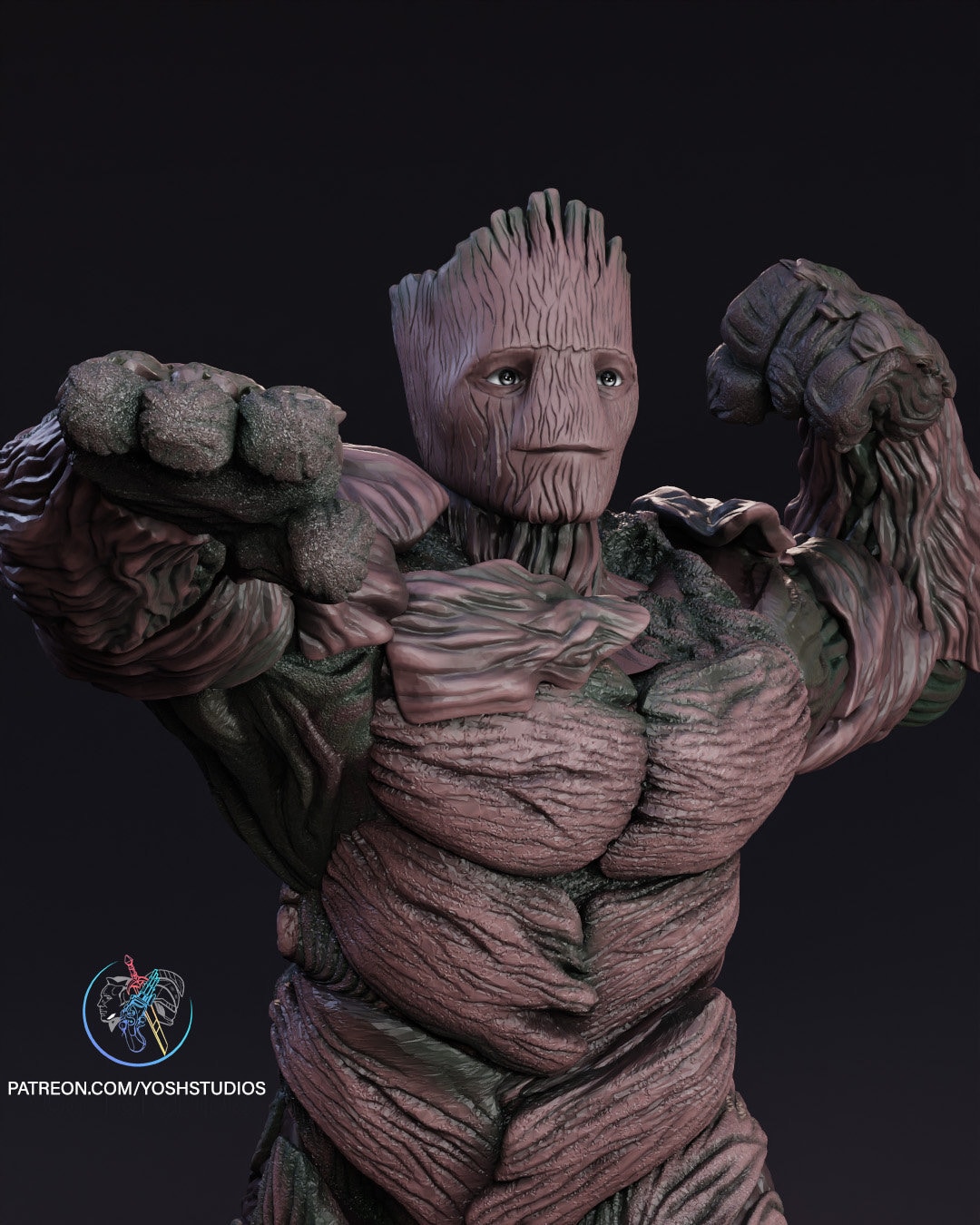 Swole Groot Statue 3D Print File STL Guardians of the Galaxy Etsy UK