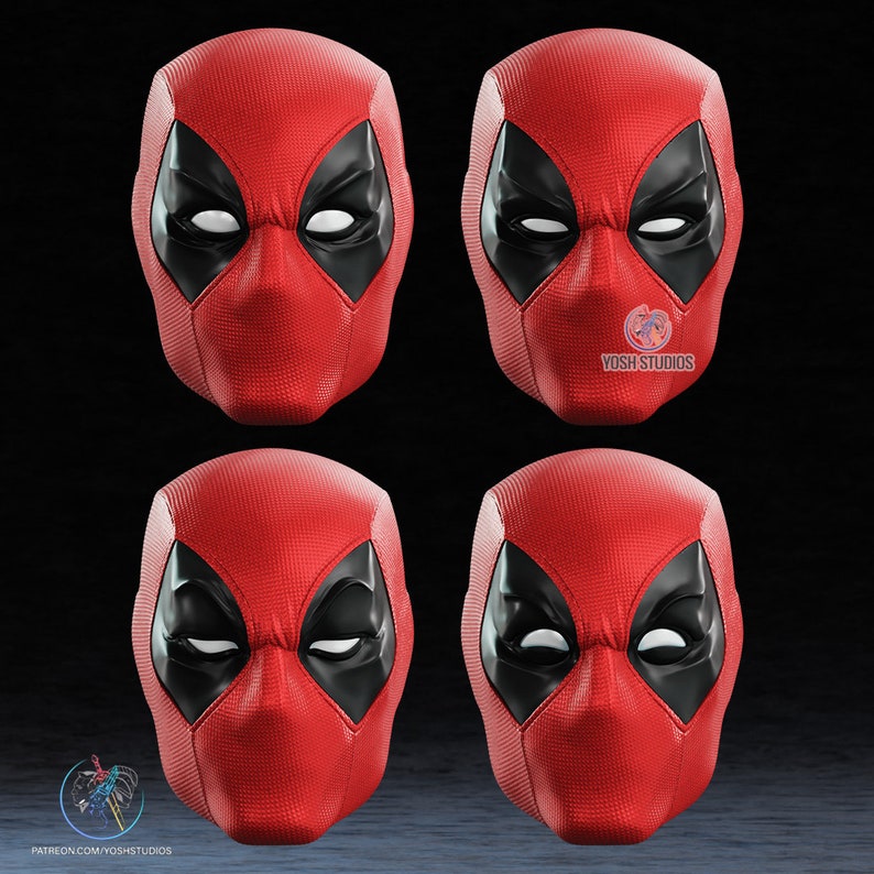 Máscara de Deadpool cómico Archivo de impresión 3D STL imagen 2