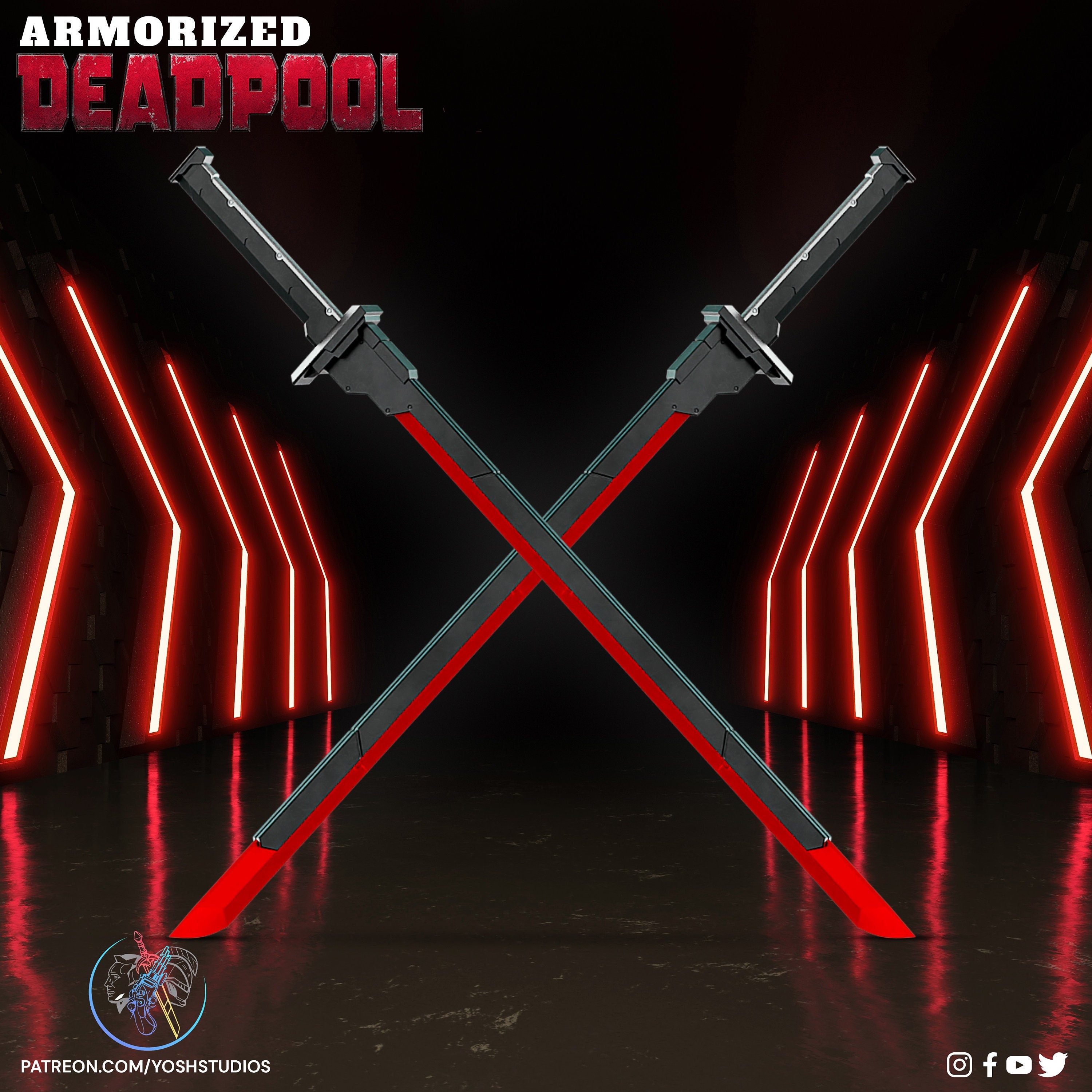 Armorized Deadpool Swords 3D Print File STL - Etsy Sweden