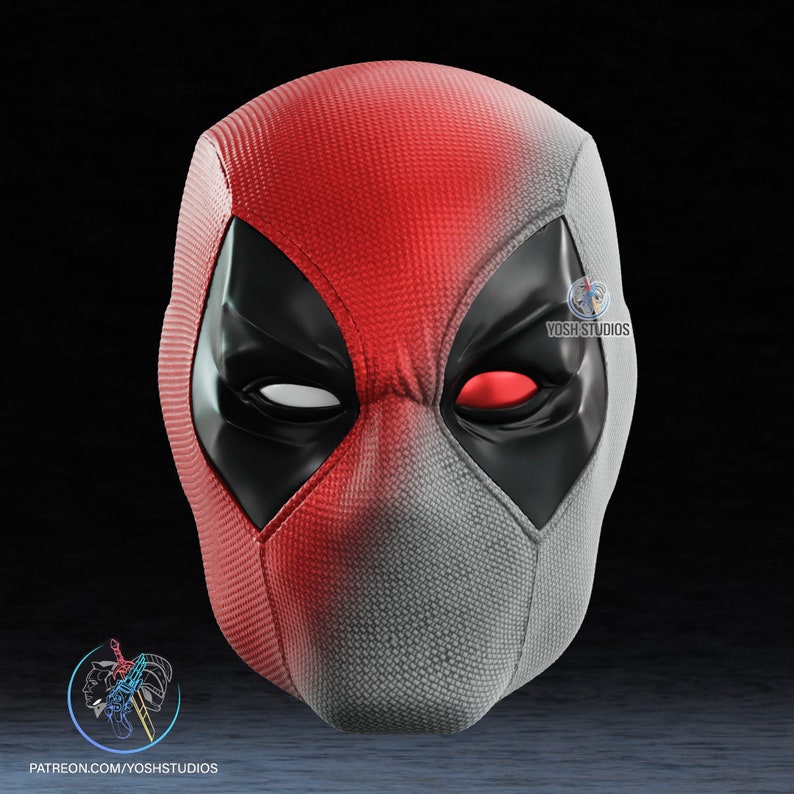 Máscara de Deadpool cómico Archivo de impresión 3D STL imagen 10