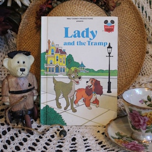 La dame et le clochard classique livre pour enfants/VINTG livre d'histoires Walt Disney cadeau/enfants couleur livre éducatif illustré/enfants apprendre à lire livre