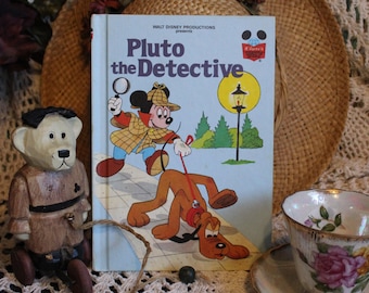 Pluto de detective klassiek kinderboek/VINTG Walt Disney Storybook cadeau/kids kleur geïllustreerd educatief boek/kids leren boek lezen