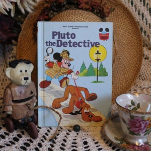Livre pour enfants classique Pluton le détective/livre éducatif illustré en couleur pour enfants/livre éducatif illustré en couleur Walt Disney VINTG/livre d'apprentissage de la lecture pour enfants