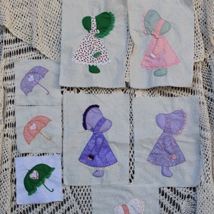Holly Hobby Style Handmade Embroidered Large Quilting Blocks - DIY Quilting Squares - Doll Quilting Squares Quilting Project Set of 8 Blocks