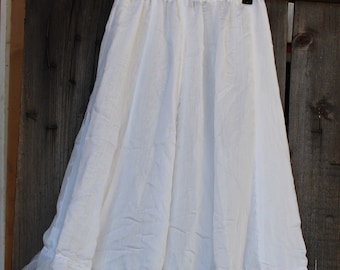 Dames 50's Handmade Long White Cotton Bridal / Costume Layering Slip / Vêtements anciens / Petticoat Slip