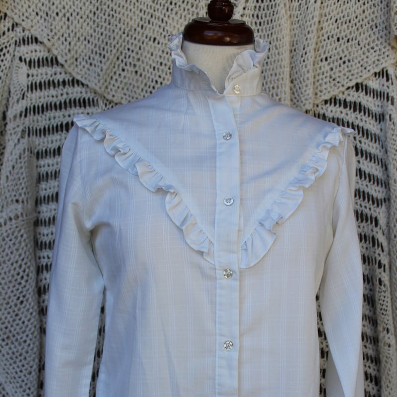 White Ruffle Blouse