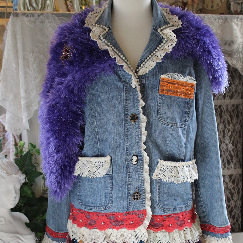 Gypsy lady patchwork denim jacket