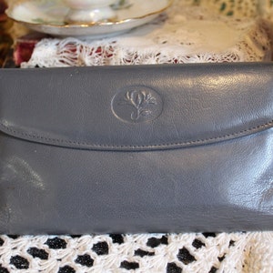 Buxton Graue Leder Brieftasche, Brieftasche, VINTG Qualität Ziegenleder Tri-Fold Brieftasche, Leder Buxton Accessoires, Damen Brieftasche Geschenk für Sie