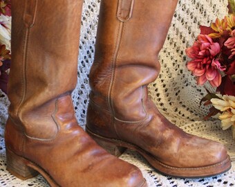 Vintage Western Boots J. Chisholm Eel Skin Boots 7.5 Handcrafted Usa Cowboy Cowgirl Etsy